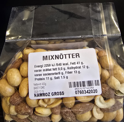 NAWROZ Mix Nøtter 400g x 24 Stk