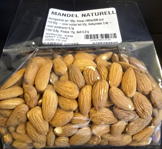 NAWROZ Mandel Naturell 400g x 24 Stk