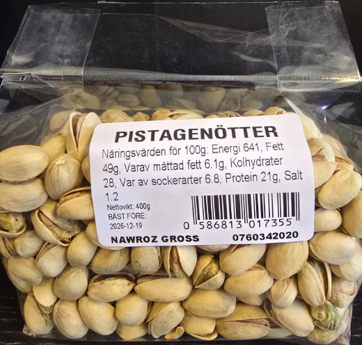 NAWROZ Pistasj Rosted/Salted 400 g x 24 Stk