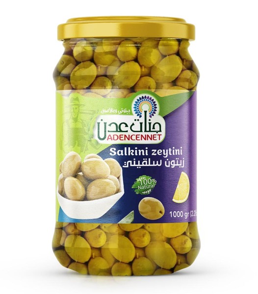 ADEN CENNET Grønn Oliven Salkini 950 g x 12 Stk