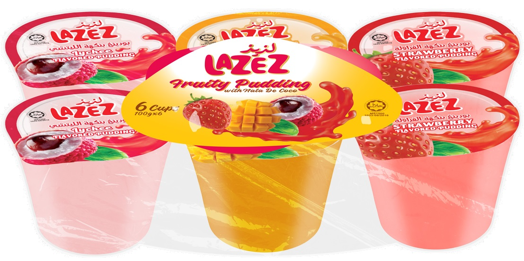 LAZEZ FRUITY PUDDING WITH NATA DE COCO (100g x6)x12 Stk