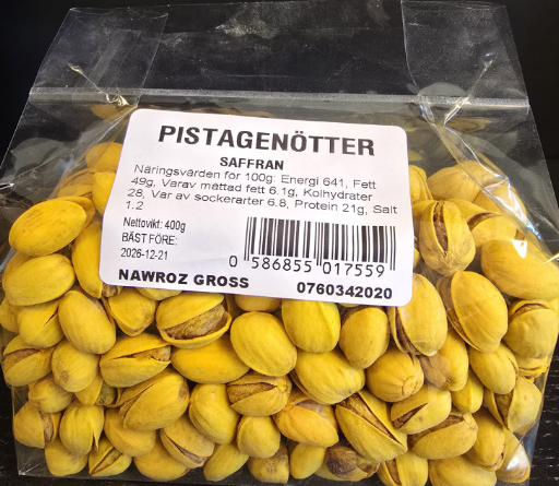 NAWROZ Pistasj Rosted/Saffron 400 g x 24 Stk