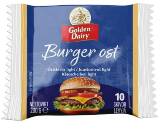 Golden dairy burger ost 200 gr x 24