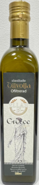 ELLAS Ufiltrert Ekstra Virgin Olivenolje 750 ML x 12 Pcs