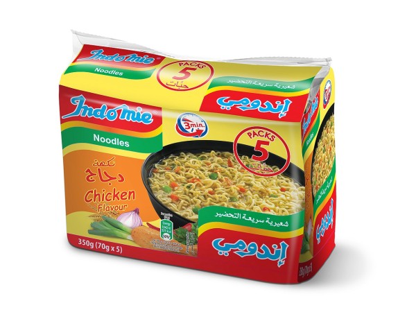 Indomie Noodles Chicken Smak ( 5 x 75 g ) x 8 Packs